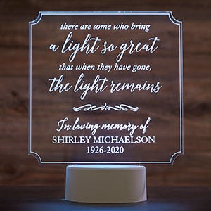 Personalized Memorial Light Up Acrylic LED Sign
