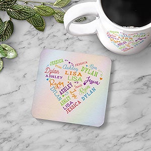 Close To Her Heart Personalized Coasters