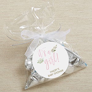 Ready To Pop Baby Girl Personalized Baby Shower Stickers