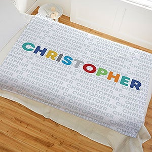 Vibrant Name Personalized 50x60 Sweatshirt Blanket