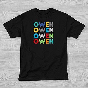 Vibrant Name For Him Personalized Hanes Kids T-Shirt