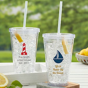 Coastal Icon Personalized 17 oz Acrylic Insulated Tumbler