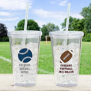 Sports Icon Personalized 17 oz Acrylic Insulated Tumbler