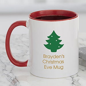 Christmas Icon Personalized Coffee Mug 11 oz Red