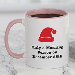Christmas Icon Personalized Coffee Mug 11 oz Pink