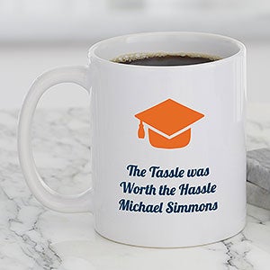 Graduation Icon Personalized Coffee Mug 11 oz White
