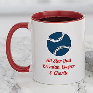 Choose Your Icon For Him Personalized Coffee Mug 11oz Red