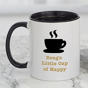 Choose Your Icon Personalized Coffee Mug 11oz Black