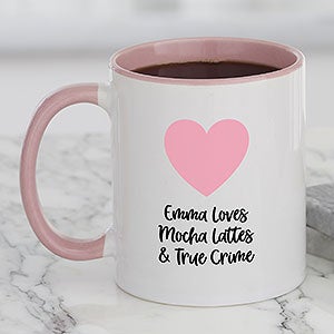 Choose Your Icon Personalized Coffee Mug 11oz Pink
