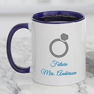 Wedding Icon Personalized Coffee Mug 11 oz Blue