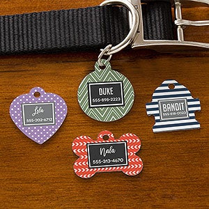 Pattern Play Personalized Dog ID Tags - 27312