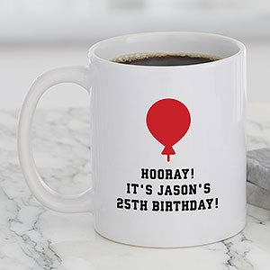 Birthday Icon Personalized Coffee Mug 11 oz White