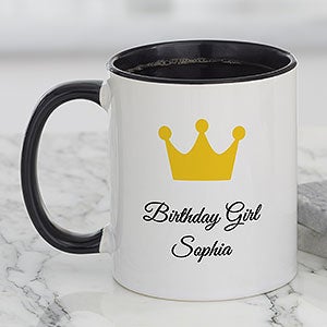 Birthday Icon Personalized Coffee Mug 11 oz Black
