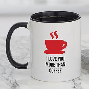 Valentine's Day Icon Personalized Coffee Mug 11 oz Black
