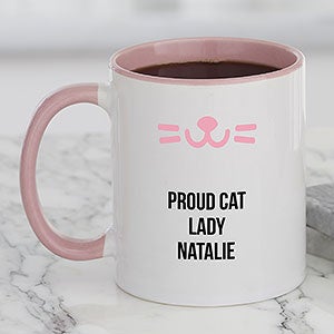 Pet Icon Personalized Coffee Mug 11 oz Pink
