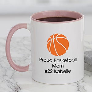 Sports Icon Personalized Coffee Mug 11 oz Pink