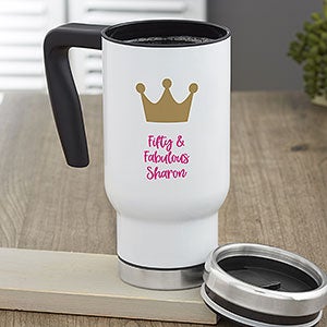 Birthday Icon Personalized 14 oz Commuter Travel Mug