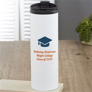 Graduation Icon Personalized 16 oz Travel Tumbler