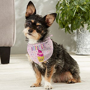 Dog's Birthday Personalized Dog Bandana - Small