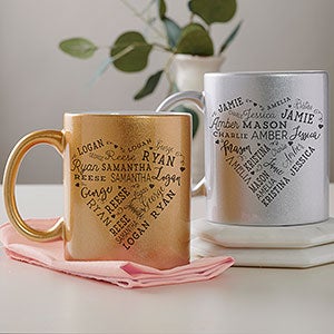 Close to Her Heart Personalized Glitter Coffee Mugs - 27355