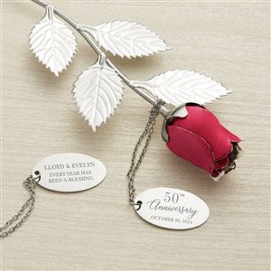 Anniversary Wishes Engraved Large Red Keepsake Rose