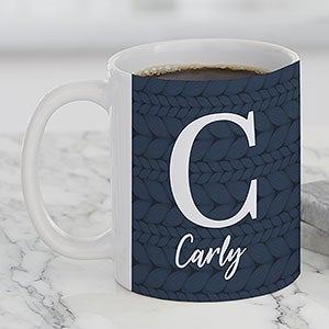 Sweater Monogram Personalized Coffee Mug 11oz White