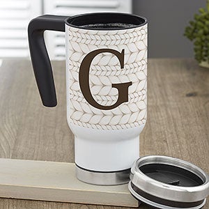 Sweater Monogram Personalized 14 oz. Commuter Travel Mug
