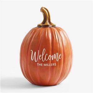 Fall Seasonally Script Personalized Pumpkins- Large Orange - #27462-L