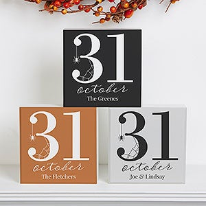 31 Personalized Halloween Decorative Wood Block