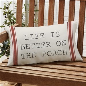 Farmhouse Expressions Personalized Lumbar Outdoor Throw Pillow - 12x22