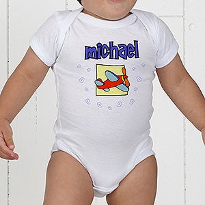 Personalized Baby Boy Apparel - He's All Boy - Infant 6 Months - White