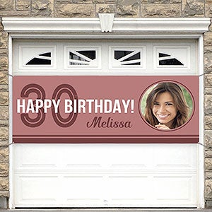 Modern Birthday Personalized Photo Banner - 45x108