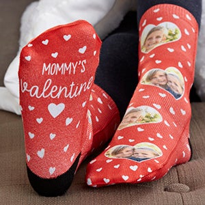 My Valentine Personalized Kids Photo Socks
