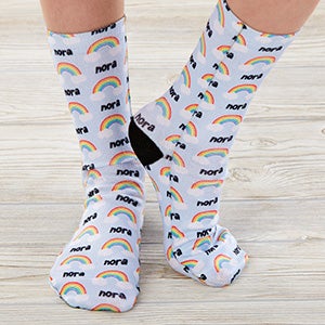 Rainbow Personalized Kids Socks