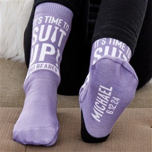 It's Time To Suit Up Personalized Wedding Socks for Kids