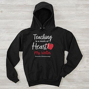 Inspiring Teacher Personalized Hanes Hooded Sweatshirt