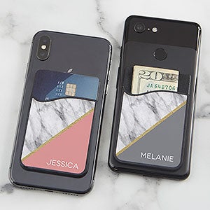 Marble Chic Personalized Cell Phone Wallet