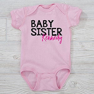 Little Sister Personalized Baby Bodysuit