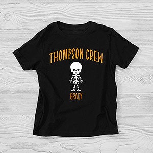 Skeleton Family Personalized Halloween Toddler T-Shirt