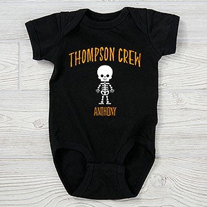 Skeleton Family Personalized Halloween Baby Bodysuit