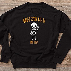 Skeleton Family Personalized Halloween Hanes Men's ComfortWash Sweatshirt