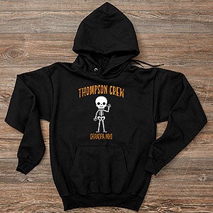 Skeleton Family Personalized Halloween Hanes Men's Hooded Sweatshirt