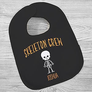 Skeleton Family Personalized Halloween Baby Bib