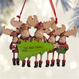 Moose Family<sup>©</sup>  Personalized Ornament- 5 Names-27715-5