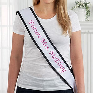 Bachelorette Bash Personalized Satin Sash