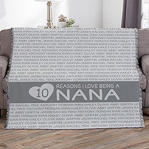 Reasons She Loves Being... Personalized 56x60 Woven Throw