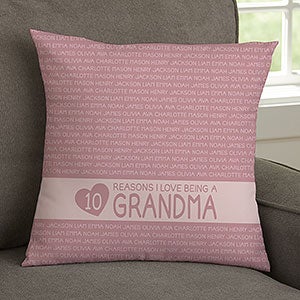 Reasons She Loves Being... Personalized 14-inch Velvet Throw Pillow
