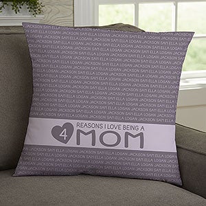 Reasons She Loves Being... Personalized 18-inch Velvet Throw Pillow