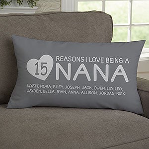 Reasons She Loves Being... Personalized Lumbar Throw Pillow