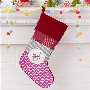 Yours Truly Personalized Burgundy Christmas Stockings